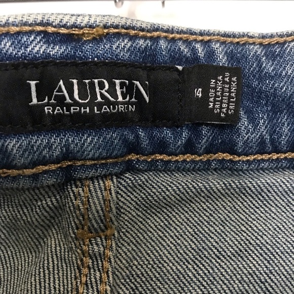 Lauren Ralph Lauren Black Label Med Wash High Rise Stretch Straight Leg size 14 - Picture 5 of 13